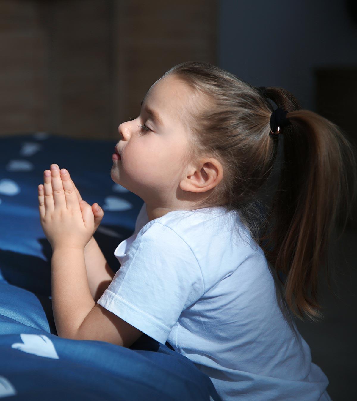 Little Girl Praying Prayer Christian Jesus God Blank Meme Template