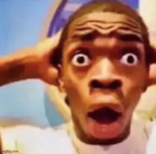 astonished black fella | image tagged in astonished black fella | made w/ Imgflip meme maker