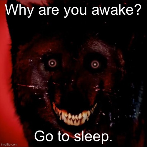 Why are you awake? Go to sleep. | made w/ Imgflip meme maker