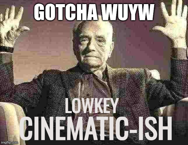 Lowkey Cinematic-ish | GOTCHA WUYW | image tagged in lowkey cinematic-ish | made w/ Imgflip meme maker