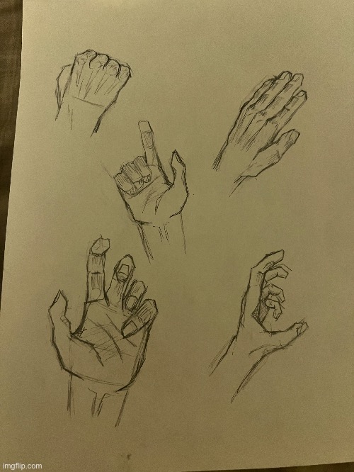 More hand drawing practice | image tagged in drawing,hands,art | made w/ Imgflip meme maker