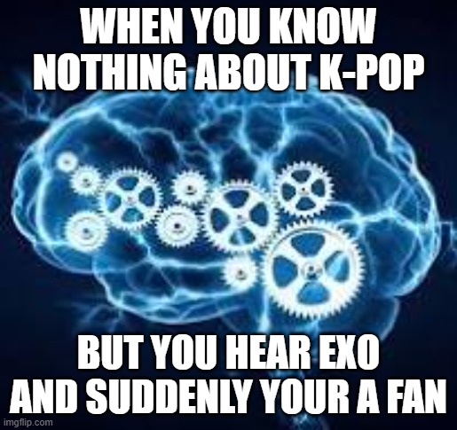 k-pop meme | WHEN YOU KNOW NOTHING ABOUT K-POP; BUT YOU HEAR EXO AND SUDDENLY YOUR A FAN | image tagged in funny memes | made w/ Imgflip meme maker