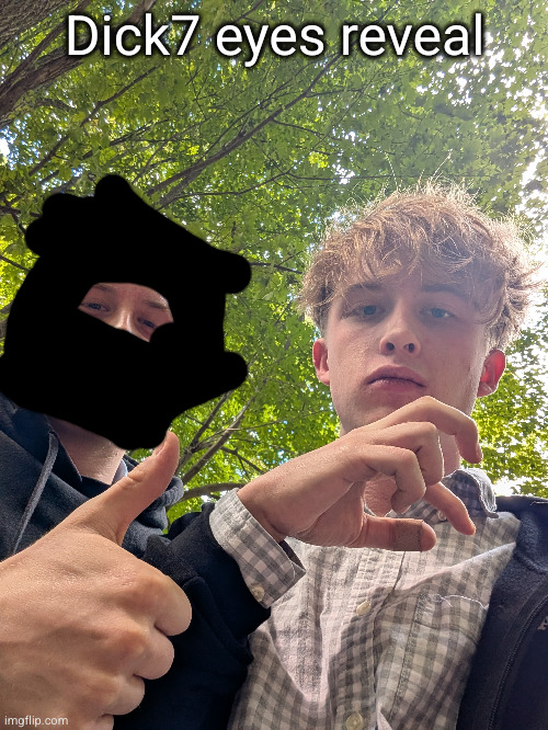 flick7 face reveal | Dick7 eyes reveal | image tagged in flick7,face reveal | made w/ Imgflip meme maker