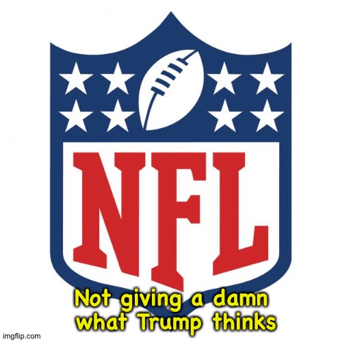 nfl logic | Not giving a damn
 what Trump thinks | image tagged in nfl logic | made w/ Imgflip meme maker