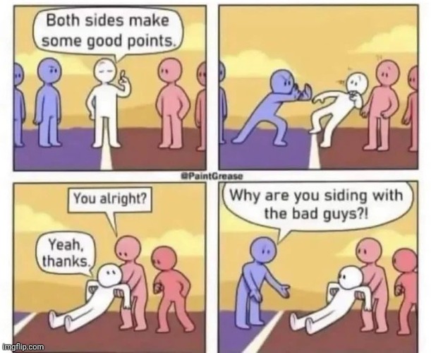Why the Middle joined the Right | image tagged in liberals suck,politicians suck,peaceful,well yes but actually no,violence is never the answer,fiery but mostly peaceful | made w/ Imgflip meme maker