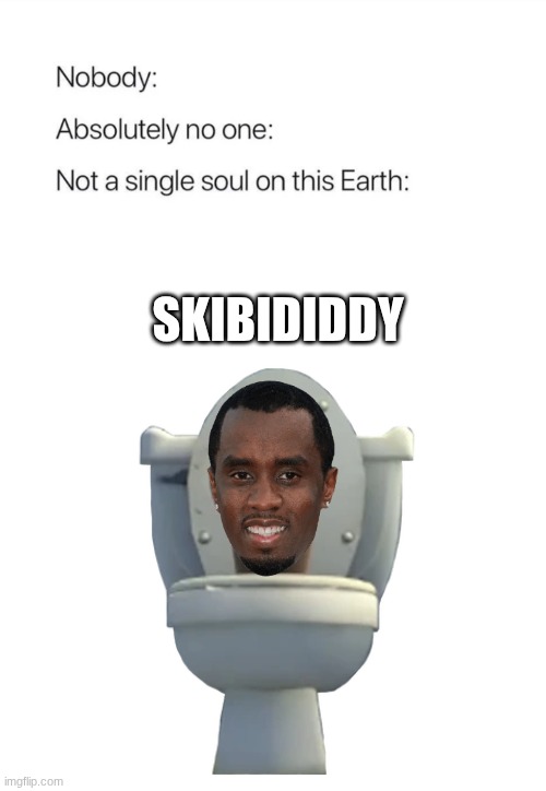 Skibididdy | SKIBIDIDDY | image tagged in nobody absolutely no one | made w/ Imgflip meme maker