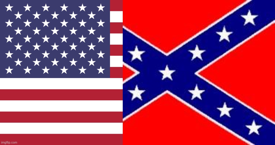 Union-confederate flag Blank Meme Template