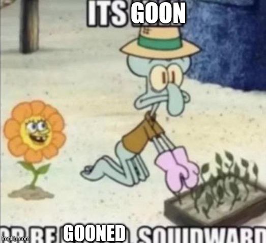 It’s killed or be killed squidward | GOON GOONED | image tagged in it s killed or be killed squidward | made w/ Imgflip meme maker