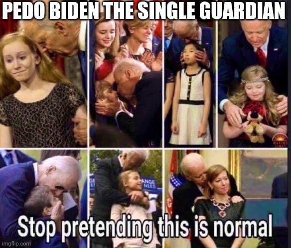 PEDO BIDEN THE SINGLE GUARDIAN | made w/ Imgflip meme maker