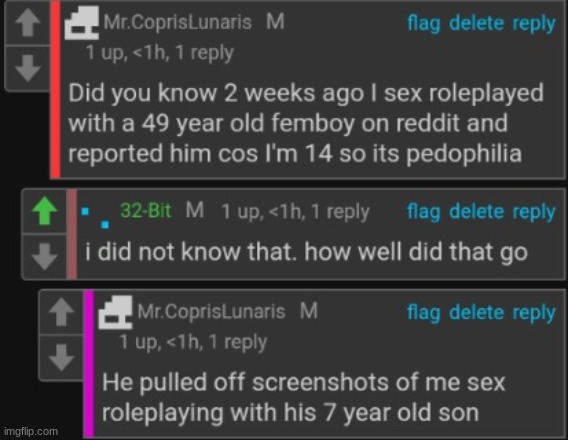 he pulled off screenshots of me sex roleplaying with his 7 year | image tagged in he pulled off screenshots of me sex roleplaying with his 7 year | made w/ Imgflip meme maker