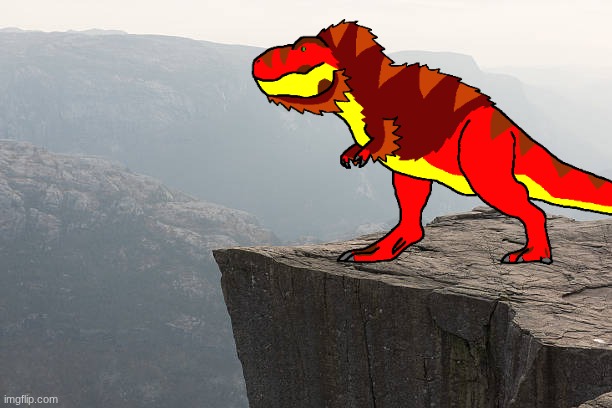 Watching over the land.mp3 | image tagged in tyrex,isla phanero,paleoverse,eoiverse | made w/ Imgflip meme maker