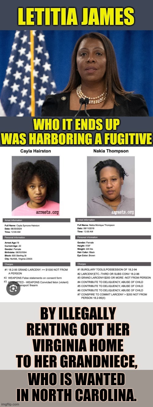 More Problems For | image tagged in memes,politics,james,hiding,criminal,family | made w/ Imgflip meme maker