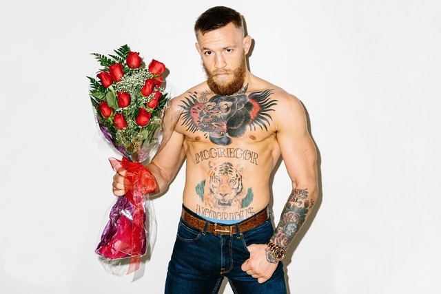 mcgergor holdin flower Blank Meme Template