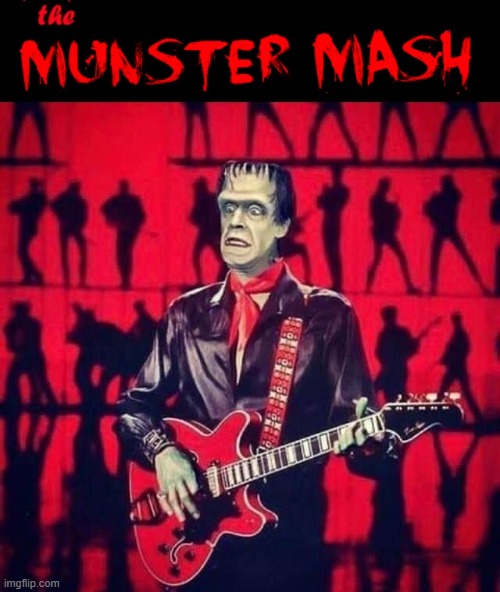 Do the Frankenstein! | image tagged in vince vance,frankenstein,guitars,herman munster,halloween,monster mash | made w/ Imgflip meme maker