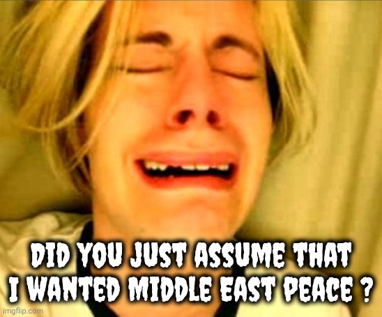 Leave Britney Alone | Did you just assume that I wanted Middle East peace ? | image tagged in leave britney alone | made w/ Imgflip meme maker