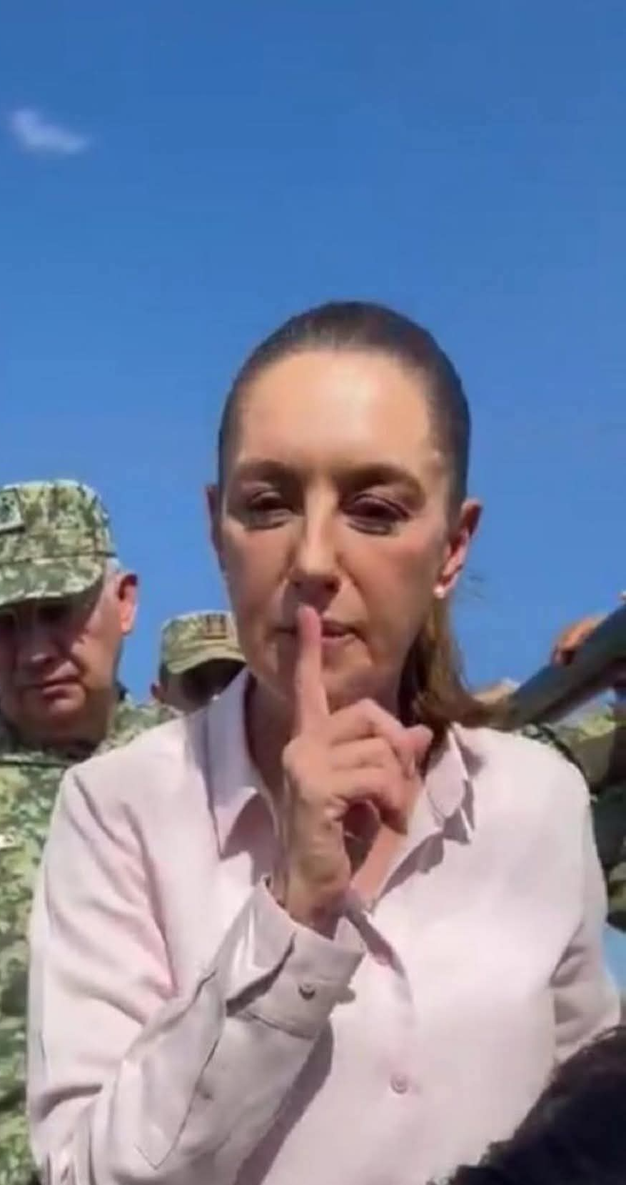 Sheinbaum_silence Blank Meme Template