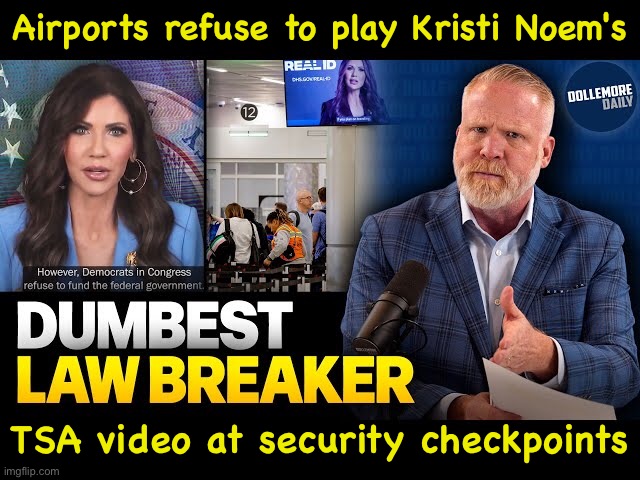 https://m.youtube.com/watch?v=L4klQ4dvKws&pp=ugUEEgJlbtIHCQn8CQGHKiGM7w%3D%3D | Airports refuse to play Kristi Noem's; TSA video at security checkpoints | image tagged in kristy noem | made w/ Imgflip meme maker