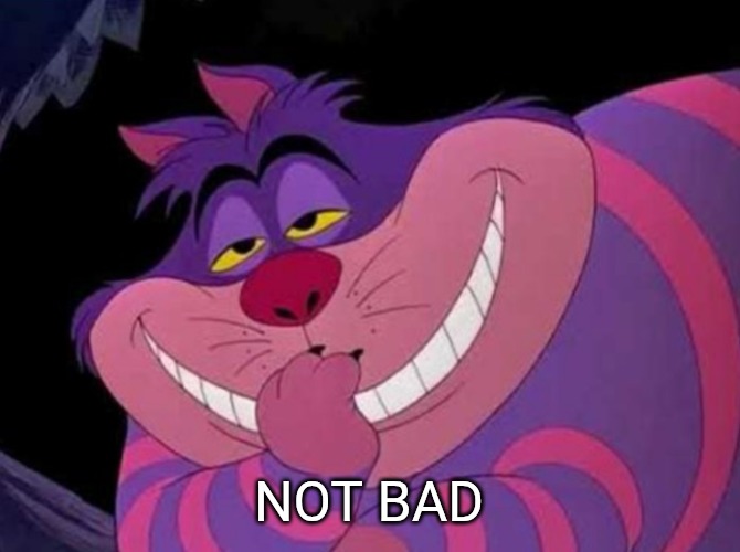 Clever | NOT BAD | image tagged in clever | made w/ Imgflip meme maker