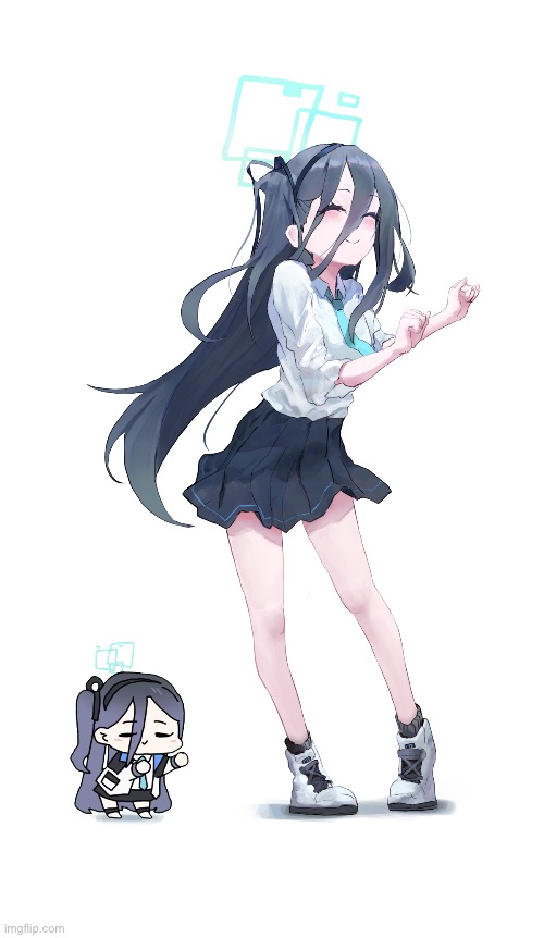 Arisu dancing (art not mine [[I will be able to draw like this some day]]) | image tagged in arisu,alice,al-15,blue archive,dance,credit to og artist | made w/ Imgflip meme maker