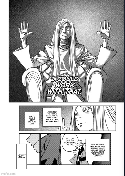 Reading the peak known as gachiakuta, aint no way this is an actual panel | image tagged in absolute cinema,gachiakuta,peak | made w/ Imgflip meme maker