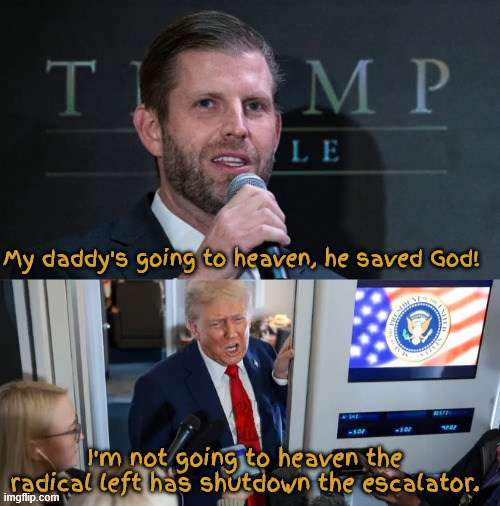 God save the Dictator | image tagged in god save the dictator,eric twump,trump taking the hellavator,antichrist,maga mortal,trump's got a date with the devil | made w/ Imgflip meme maker