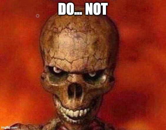 sketelon | DO... NOT | image tagged in sketelon | made w/ Imgflip meme maker