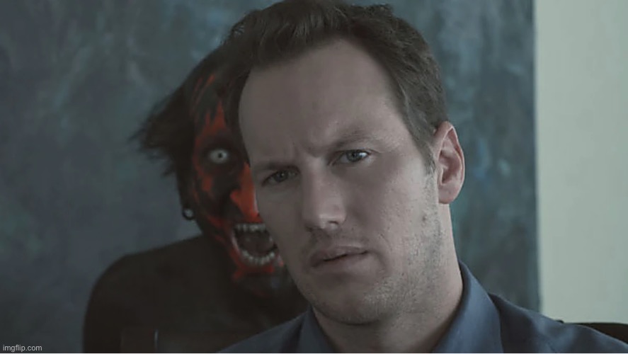 Demon behind man | image tagged in demon behind man | made w/ Imgflip meme maker