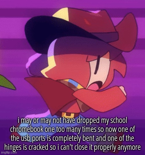 these things sure are durable | i may or may not have dropped my school chromebook one too many times so now one of the usb ports is completely bent and one of the hinges is cracked so i can't close it properly anymore | image tagged in jog | made w/ Imgflip meme maker
