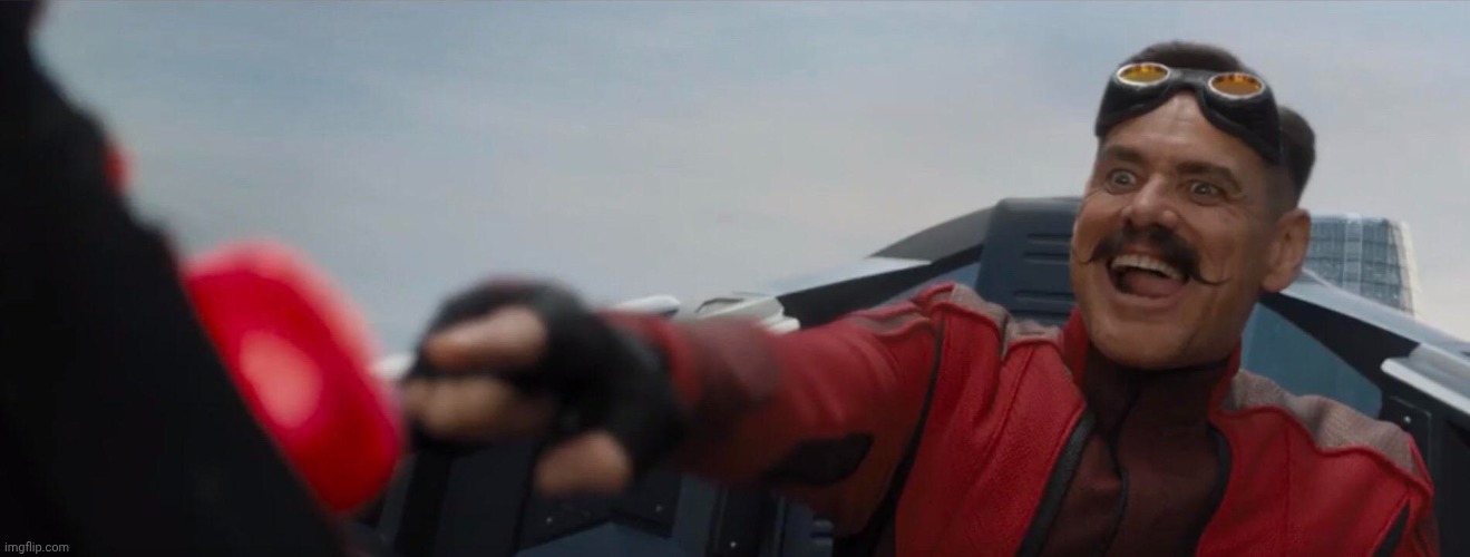 Eggman pressing red button | image tagged in dr eggman red button | made w/ Imgflip meme maker