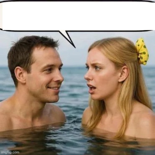 In the water Blank Meme Template