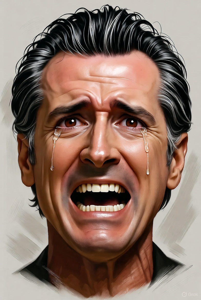 Gavin Newsom crying Blank Meme Template
