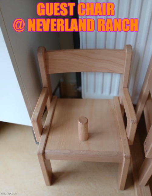 Bad | GUEST CHAIR @ NEVERLAND RANCH | image tagged in neverland ranch,michael jackson,child molester,insertion,dark humour | made w/ Imgflip meme maker
