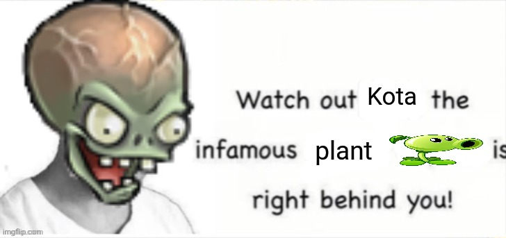 Popbob is right behind you | Kota plant | image tagged in popbob is right behind you | made w/ Imgflip meme maker