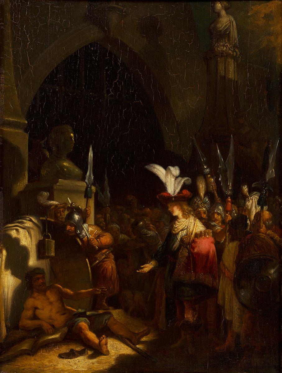 Alexander the Great meets Diogenes Blank Meme Template