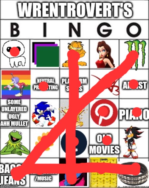 wren's bingo | image tagged in wren's bingo | made w/ Imgflip meme maker