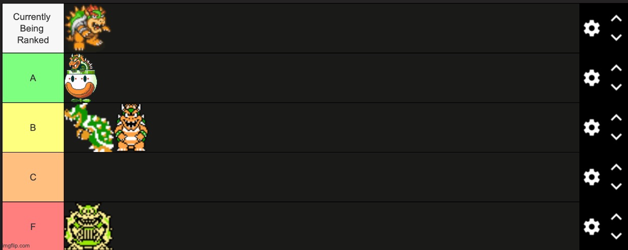 RANK THE BOWSER SPRITE | made w/ Imgflip meme maker