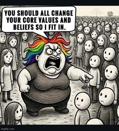 Forcing it down our throats | image tagged in diversity,force,you be you,values,beliefs | made w/ Imgflip meme maker