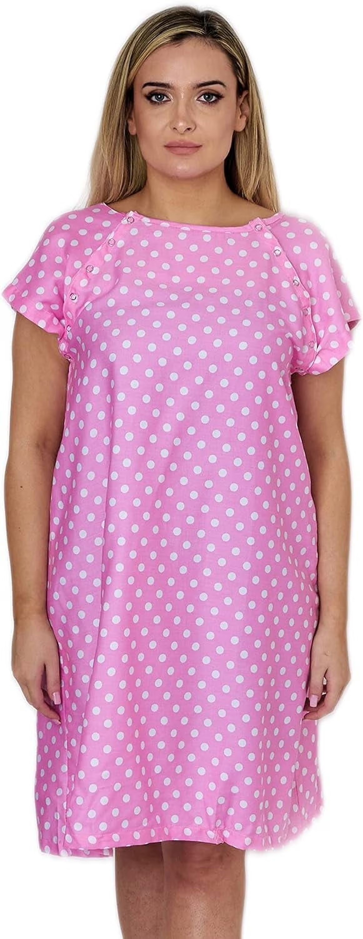 Magnus Care Hospital Gown for Women Easy Snap Back Labor and Del Blank Meme Template