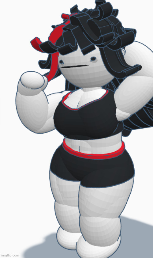 Claire muskles | image tagged in claire muskles | made w/ Imgflip meme maker