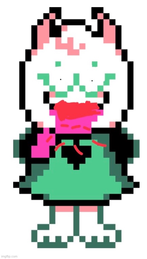 Jawless ralsei | image tagged in for no reoan | made w/ Imgflip meme maker