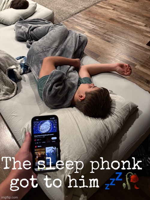 The sleep phonk 
got to him 💤🥀 | made w/ Imgflip meme maker