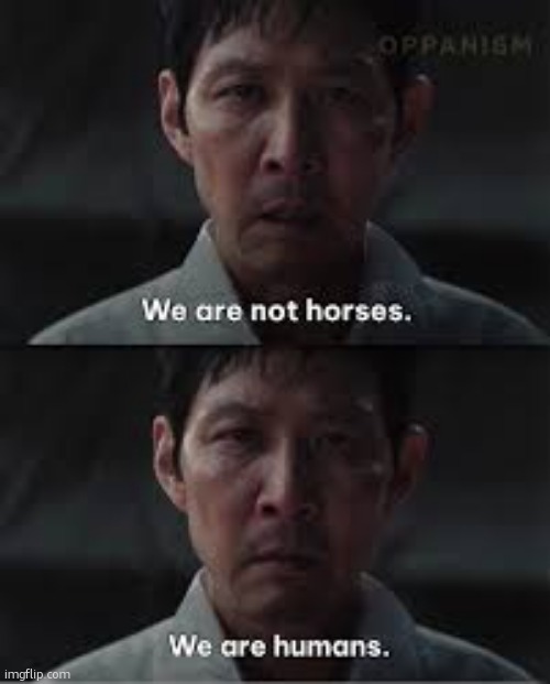 We Are Not Horses | image tagged in we are not horses | made w/ Imgflip meme maker