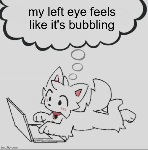 huh??? guh??? hwuh??? | my left eye feels like it's bubbling | image tagged in huh guh hwuh | made w/ Imgflip meme maker