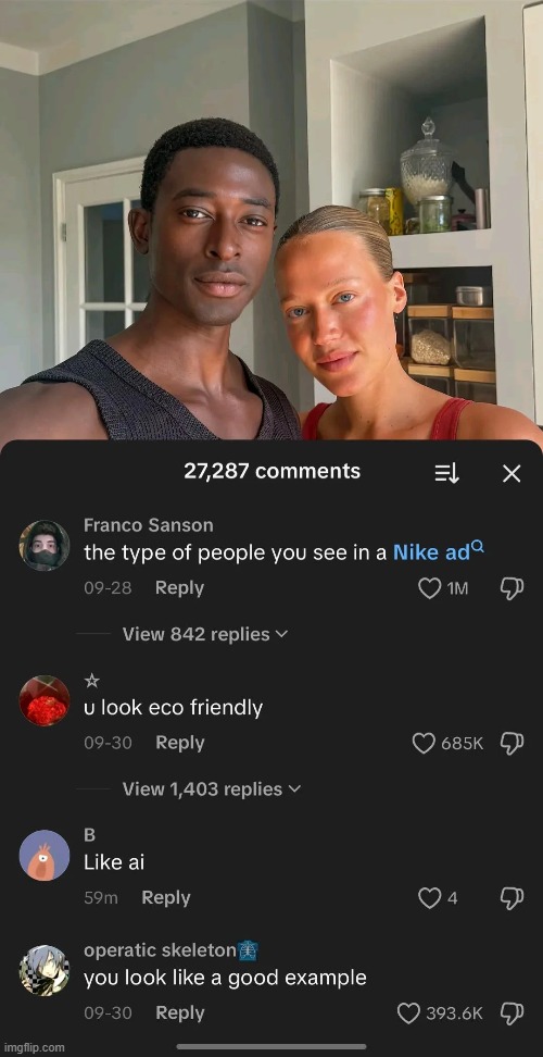 image tagged in nike,ad,eco friendly,ai,good,example | made w/ Imgflip meme maker