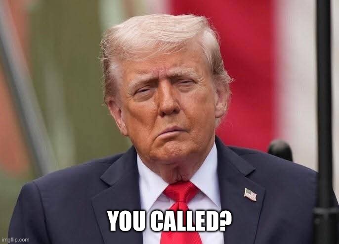 Donald Trump Stroke | YOU CALLED? | image tagged in donald trump stroke | made w/ Imgflip meme maker