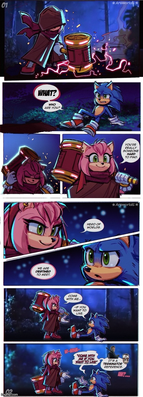 terminetr | image tagged in terminator,sonic,comics | made w/ Imgflip meme maker