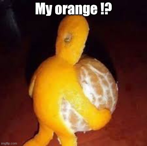 My orange !? | made w/ Imgflip meme maker
