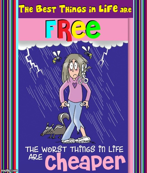 Never Pay for Skunk Farts! | image tagged in vince vance,rainy day,best things in life,skunks,bees,bad hair day | made w/ Imgflip meme maker