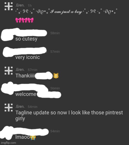 About my tagline, I wanna look like pintrest girlies | made w/ Imgflip meme maker