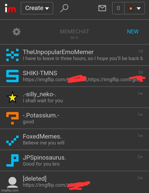 That was ALL the mc I had back then, (censored the links because idk what was in them) | made w/ Imgflip meme maker